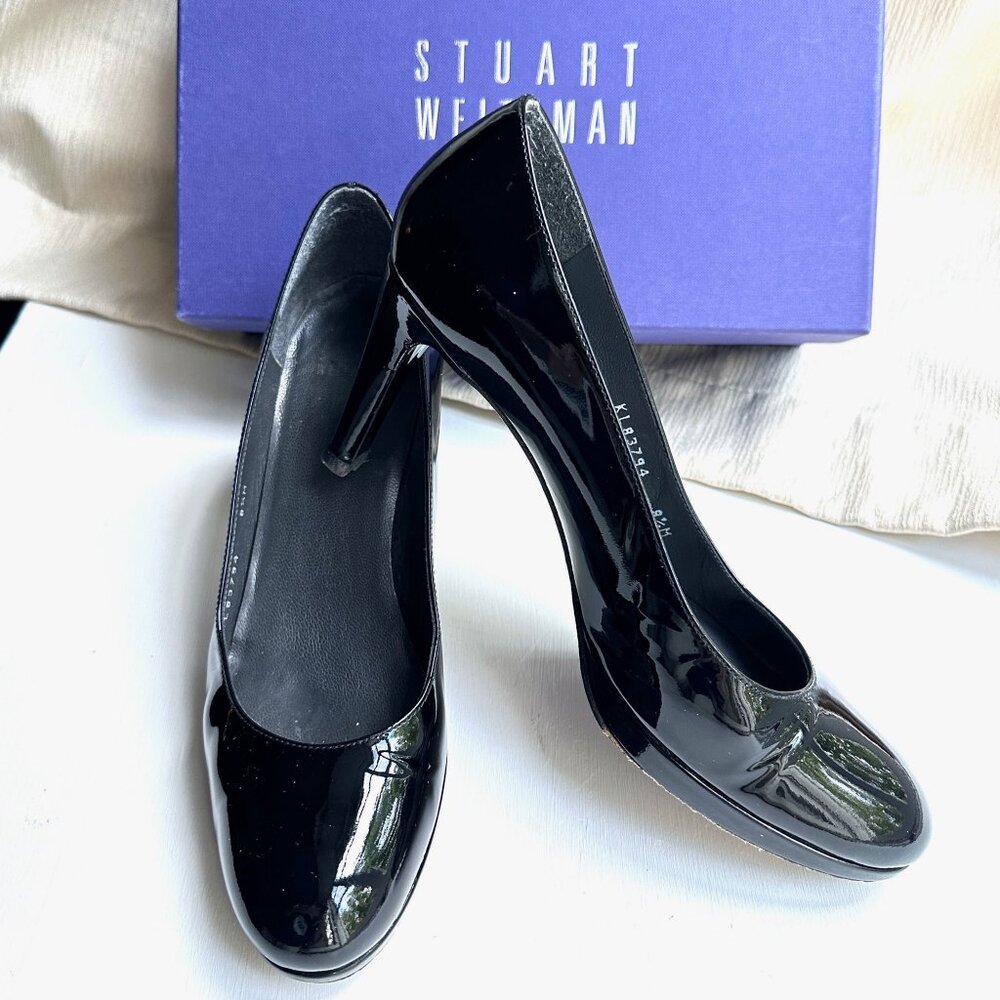 STUART WEITZMAN - Patent Leather womens Platform shoes 8.5 M w/Box